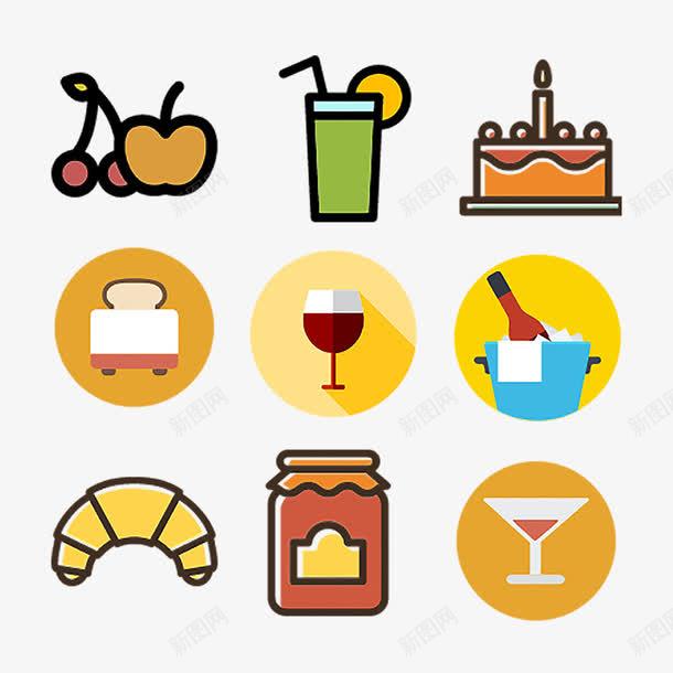 免費下載創意飲品與食物圖標 平面電商與網頁設計的精美素材
